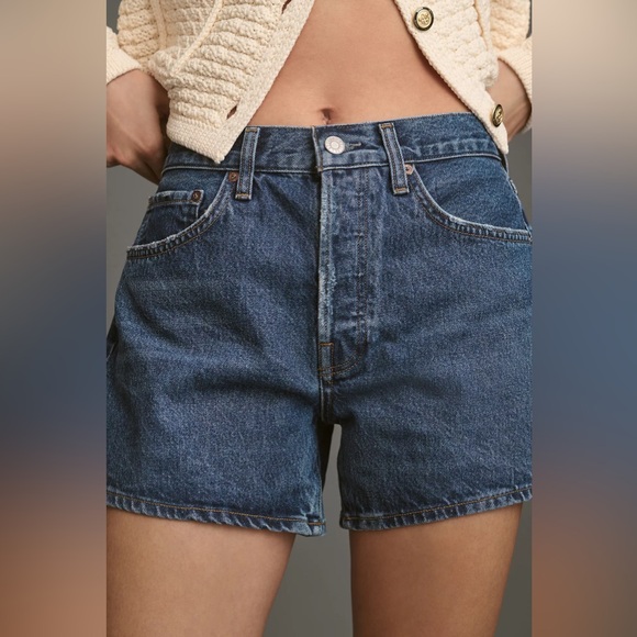 Anthropologie AGOLDE Parker Denim Long Shorts - Picture 2 of 9